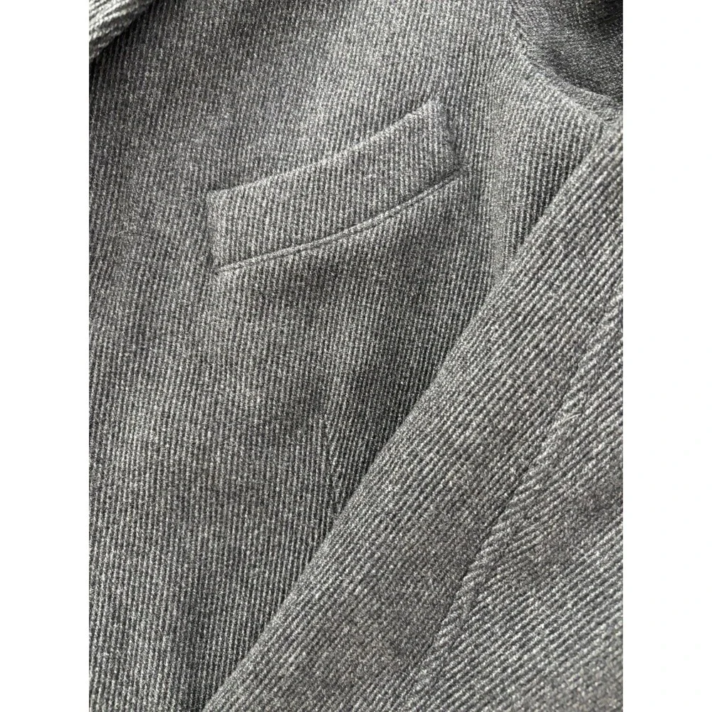 Vintage Y2K Banana Republic Pea Coat Jacket Men’s Medium Gray‎ Wool Blend